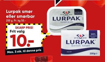 Bilka Lurpak smør eller smørbar tilbud