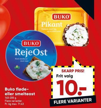 Bilka Buko fløde eller smelteost tilbud