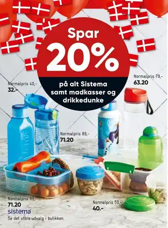 Bilka På alt sistema samt madkasser og drikkedunke tilbud