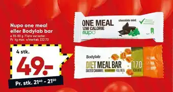Bilka Nupo one meal eller bodylab bar tilbud