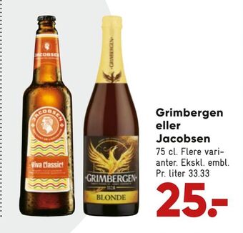 Bilka Grimbergen eller jacobsen tilbud