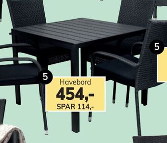 Daells Bolighus Havebord tilbud