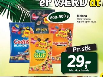Fakta Tyskland Malaco tilbud