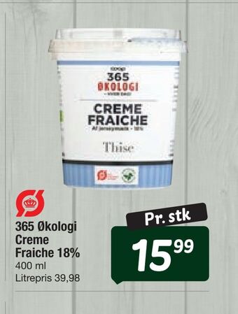 Fakta Tyskland 365 økologi creme fraiche 18% tilbud