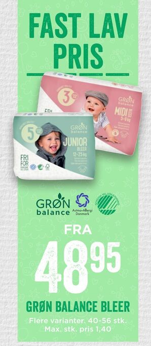 MENY Grøn balance bleer tilbud