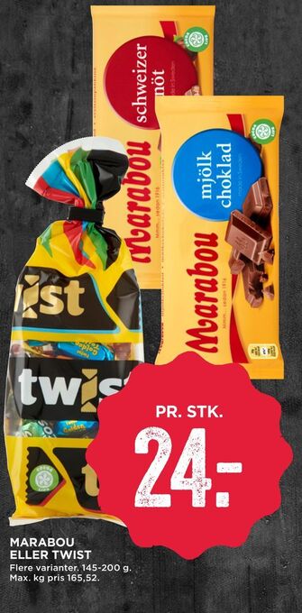 MENY Marabou eller twist tilbud
