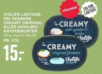 MENY Violife laktosefri vegansk creamy original eller hvidløg/ krydderurter tilbud