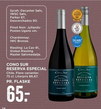 MENY Cono sur reserva especial tilbud