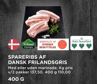 MENY Spareribs af dansk frilandsgris tilbud