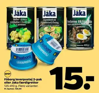 Fåborg leverpostej 2-pak eller jaka færdigretter