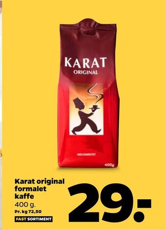 Karat original formalet kaffe