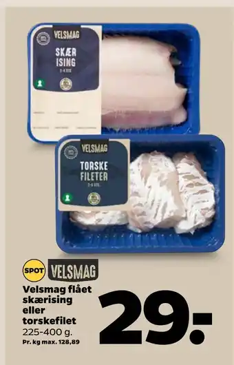 Velsmag flået skærising eller torskefilet