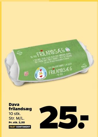 Netto Dava frilandsæg tilbud