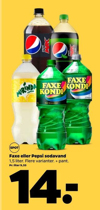 Netto Faxe eller pepsi sodavand tilbud