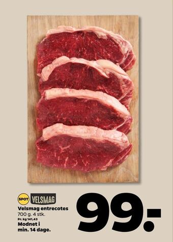 Netto Velsmag entrecotes tilbud