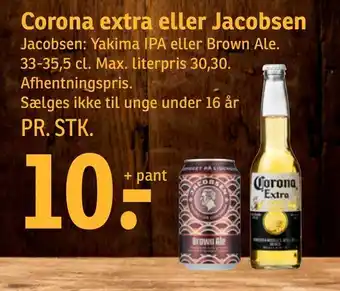 SPAR Corona extra eller jacobsen tilbud
