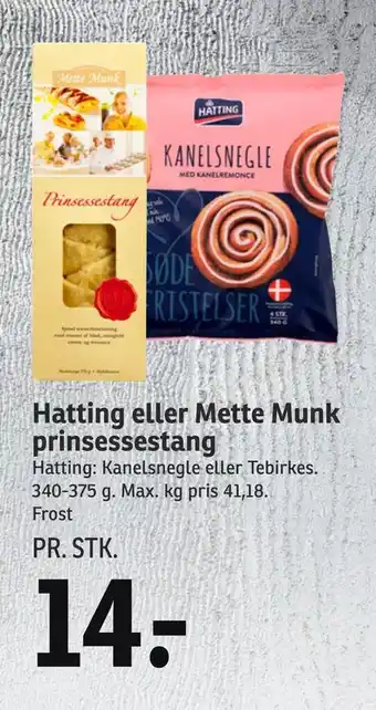 SPAR Hatting eller mette munk prinsessestang tilbud
