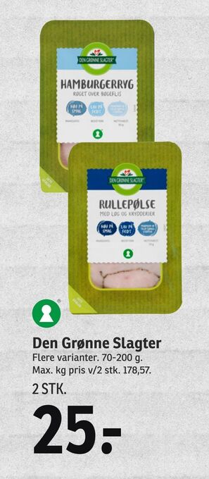 SPAR Den grønne slagter tilbud