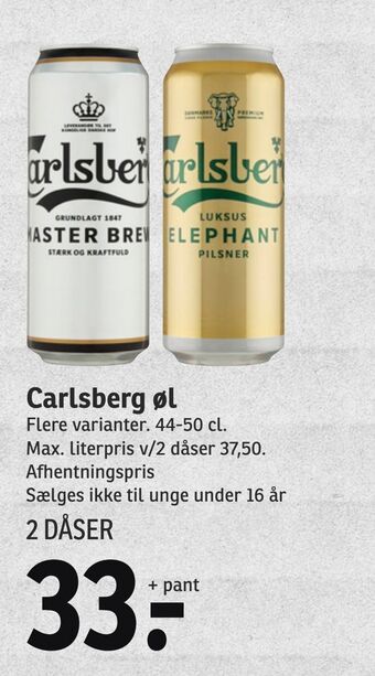 SPAR Carlsberg øl tilbud