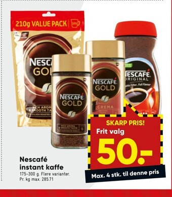 Bilka Nescafé Instant kaffe tilbud