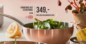 Bilka Kobberbelagt Stegepande 18cm tilbud