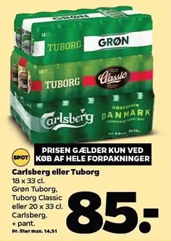 Netto Carlsberg el. tuborg tilbud