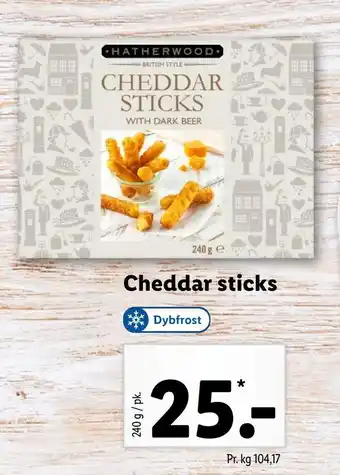 Lidl Cheddar sticks tilbud
