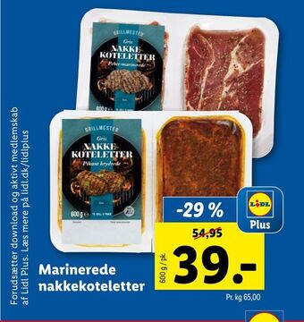 Lidl Marinerede nakkekoteletter tilbud