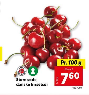 Lidl Store søde danske kirsebær tilbud