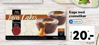 Lidl Kage med cremelikør tilbud