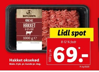 Lidl Hakket oksekød tilbud