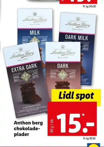 Lidl Anthon berg chokoladeplader tilbud