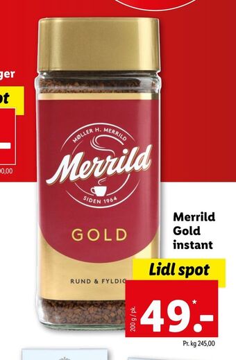 Lidl Merrild gold instant tilbud