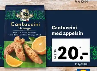 Lidl Cantuccini med appelsin tilbud