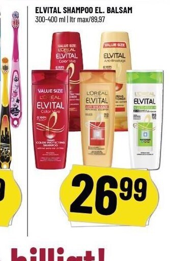 Løvbjerg Elvital shampoo el. balsam tilbud