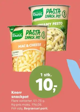 Snack pot instant retter