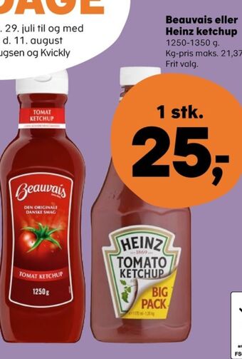 Kvickly Beauvais ketchup tilbud