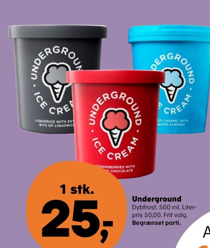 Underground is tilbud hos Kvickly