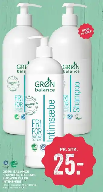 MENY Grøn balance shampoo tilbud