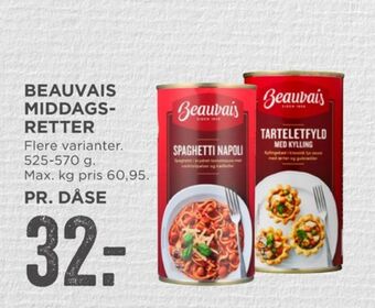 MENY Beauvais færdigretter tilbud