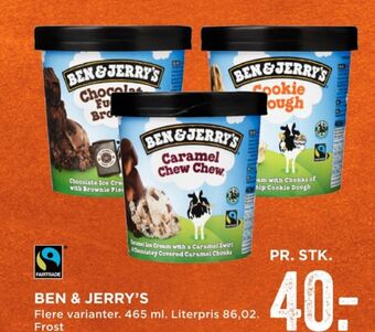 MENY Ben & jerry's is tilbud