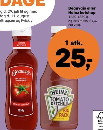 SuperBrugsen Beauvais ketchup tilbud