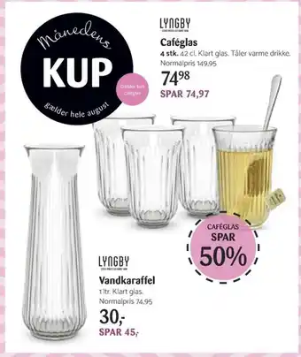 Kop & Kande Lyngby glas karaffel tilbud