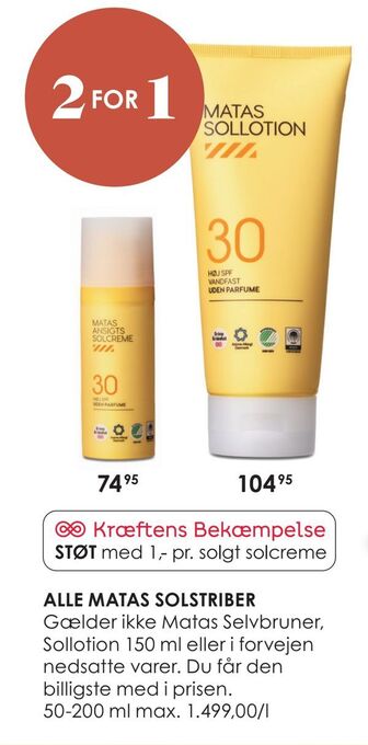 Matas Alle matas solstriber tilbud