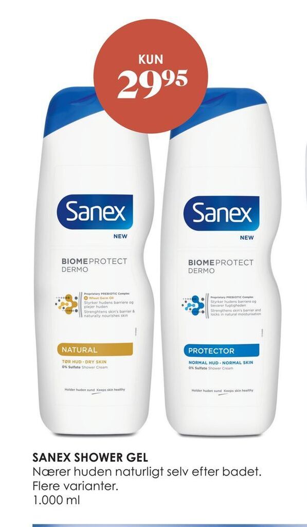 Sanex shower gel tilbud hos Matas