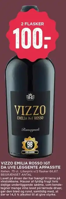 MENY Vizzo emilia rosso igt tilbud