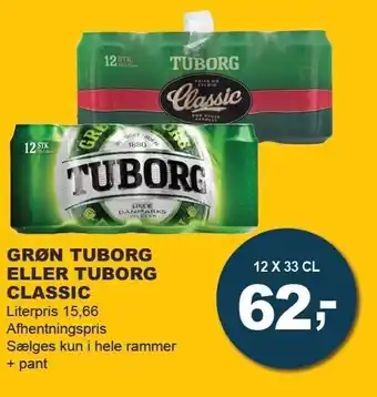 Let-Køb Grøn tuborg el. classic tilbud