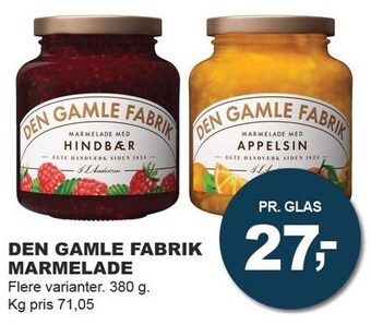 Let-Køb Den gamle fabrik marmelade tilbud