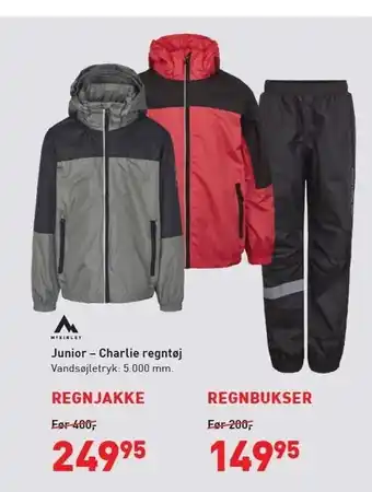Intersport Junior - charlie regntøj regnjakke el. regnbukser tilbud