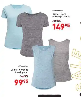 Dame - gora trænings t-shirt el. dame - goraline træningstop